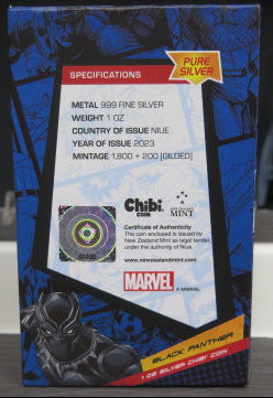 .999 Fine Silver, Marvel Black Panther, 1 oz Silver Coin, Great Christmas Present,