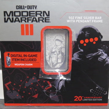 .999 Fine Silver, Call of Duty, 1 oz Silver Bar, Great Christmas Present, Store