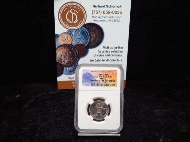 2010-D Hot Springs Quarter. MS66 NGC. Store