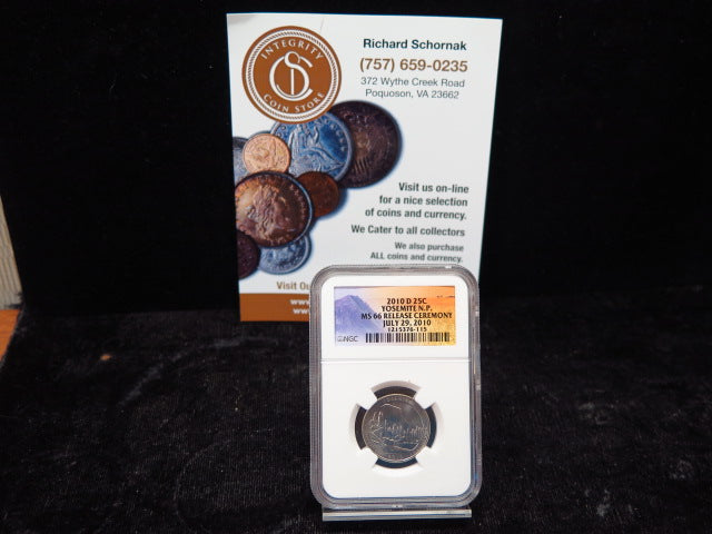 2010-D Yosemite Quarter. MS66 NGC. Store