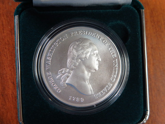 George Washington Presidential Silver Commemorative Medal, Original Government Package, Store