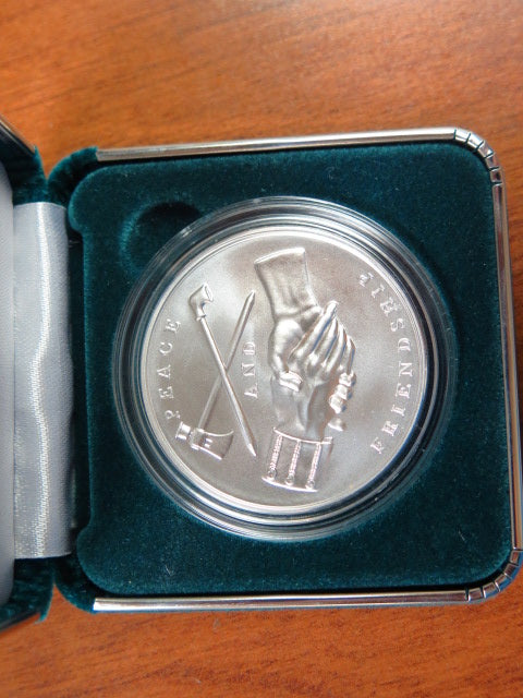 Martin Van Buren Presidential Silver Commemorative Medal, Original Government Package, Store