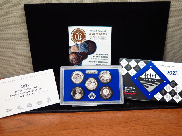 2023-S American Women Quarter Clad Proof Set, Original Government Package, Store