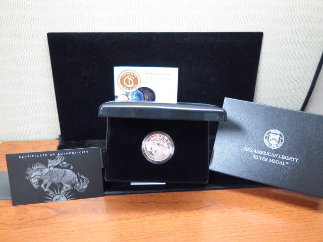 2022-P American Liberty Proof Silver Commemorative Medal, Original Government Package, Store