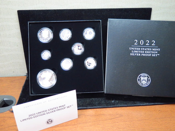 2022 US Mint Limited Edition Silver Proof Set, Original Government Package, Store #12479