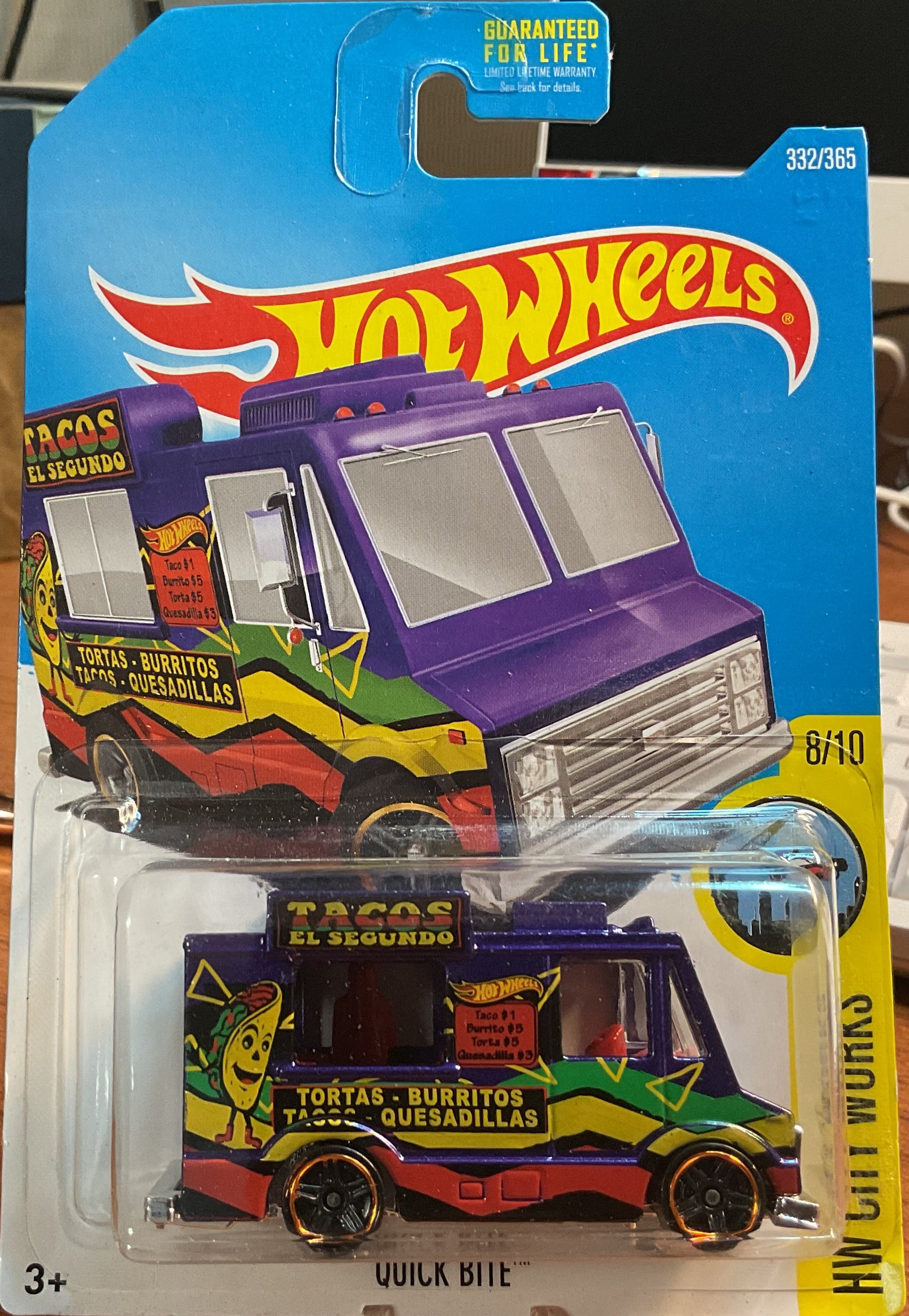 QUICK BITE, Hot Wheels Toy Car, DTY73-D9B0Q, 'HW CITY WORKS', Store #TY016