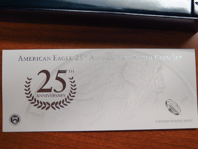 2011-P, S, and W Five American Eagle Proof Set, 25th Anniversary, Original Government Package, Store #12481