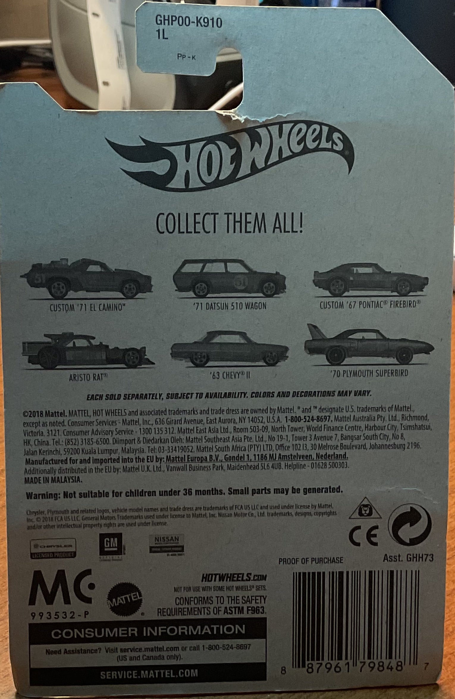 '70 PLYMOUTH SUPERBIRD, Hot Wheels Toy Car, GHP00-K910 1L, Store #TY021