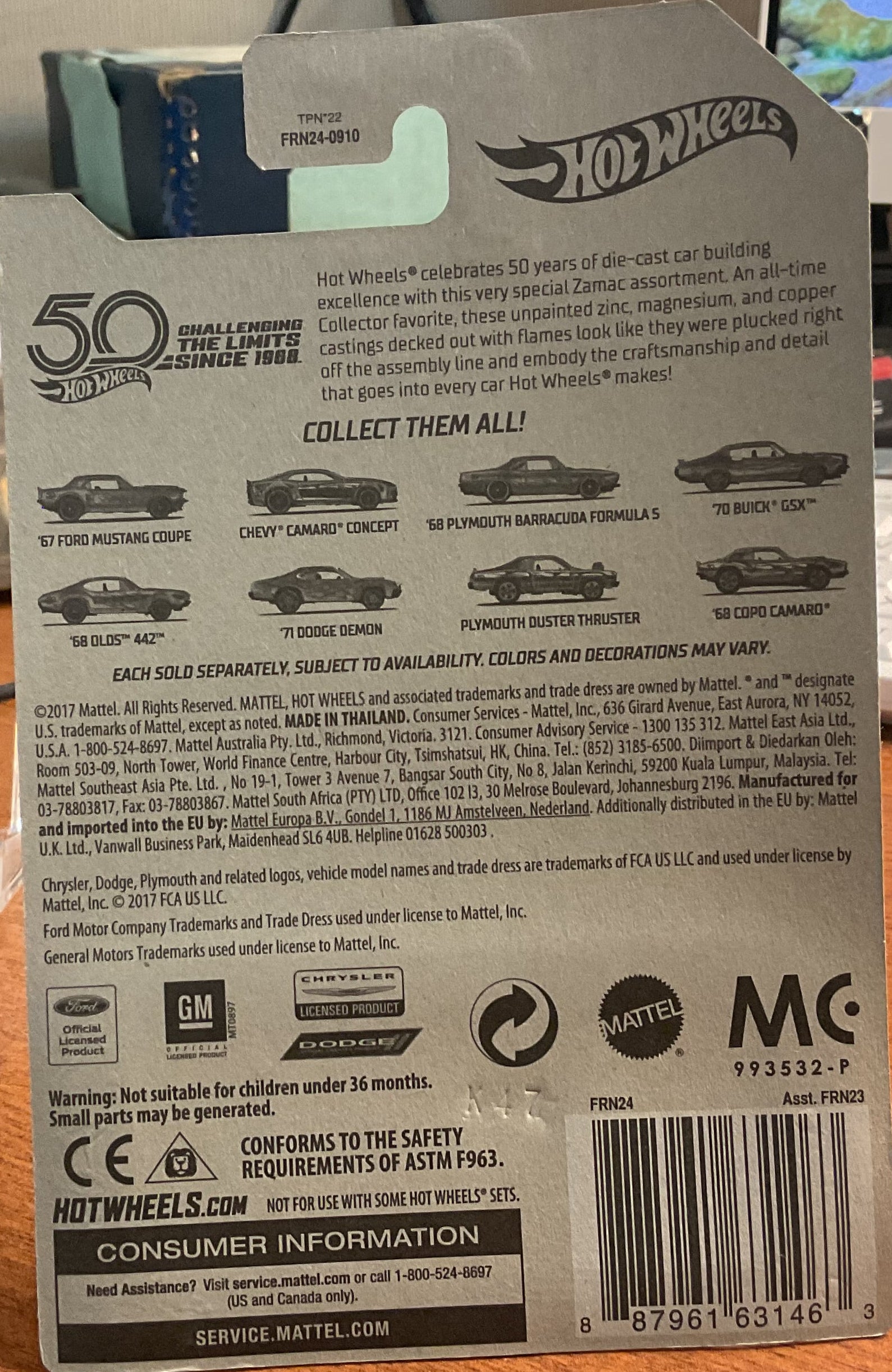 '67 FORD MUSTANG COUPE, Hot Wheels Toy Car, FRN24-0910, Store #TY030