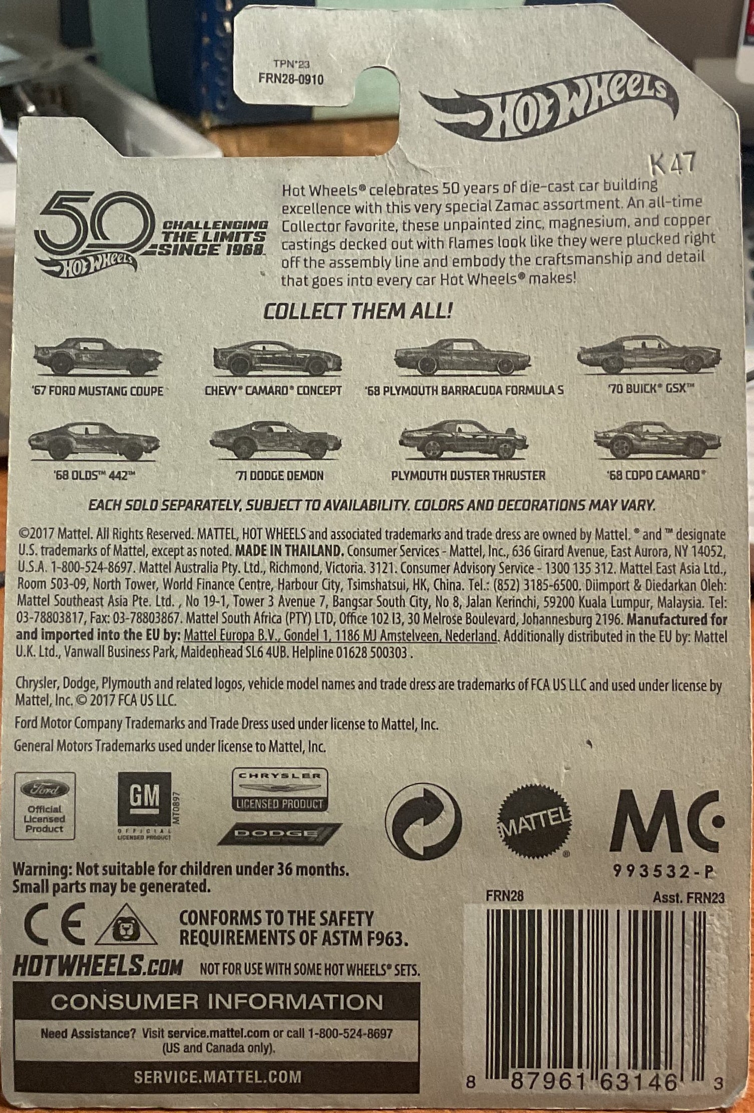 '68 OLDS 442, Hot Wheels Toy Car, FRN28-0910, Store #TY033