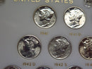 1941-1945- P, D, S Set of 15 Mercury Dimes, UNC. Store