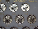 1941-1945- P, D, S Set of 15 Mercury Dimes, UNC. Store