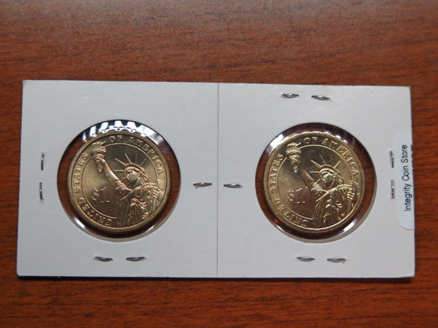 2007-P and D Adams Presidential $1 Coin Set. Store #12498