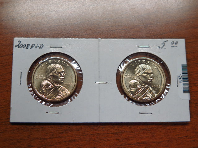 2008-P and D Sacagawea $1 Coin Set. Store
