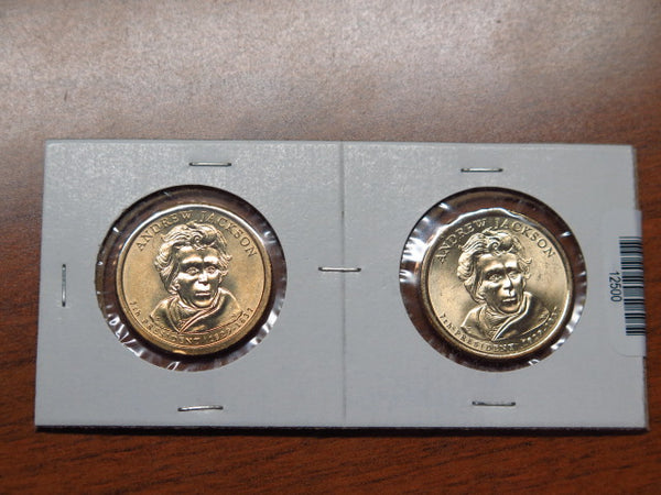 2008-P and D Jackson $1 Coin Set. Store #12500