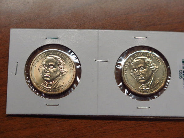 2007-P and D Washington $1 Coin Set. Store #12506