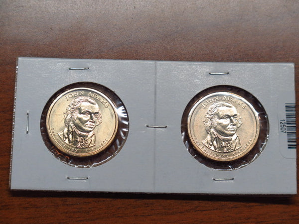 2007-P and D Adams $1 Coin Set. Store #12507