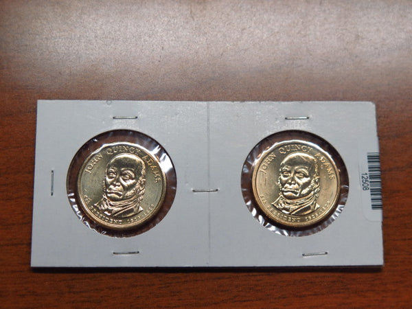 2008-P and D Quincy Adams $1 Coin Set. Store #12508