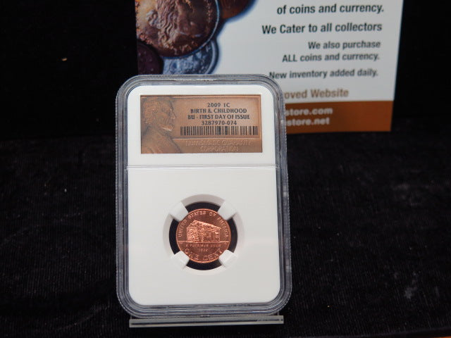 2009 Birth and Childhood Lincoln Bicentennial Cent. NGC Graded BU. Store