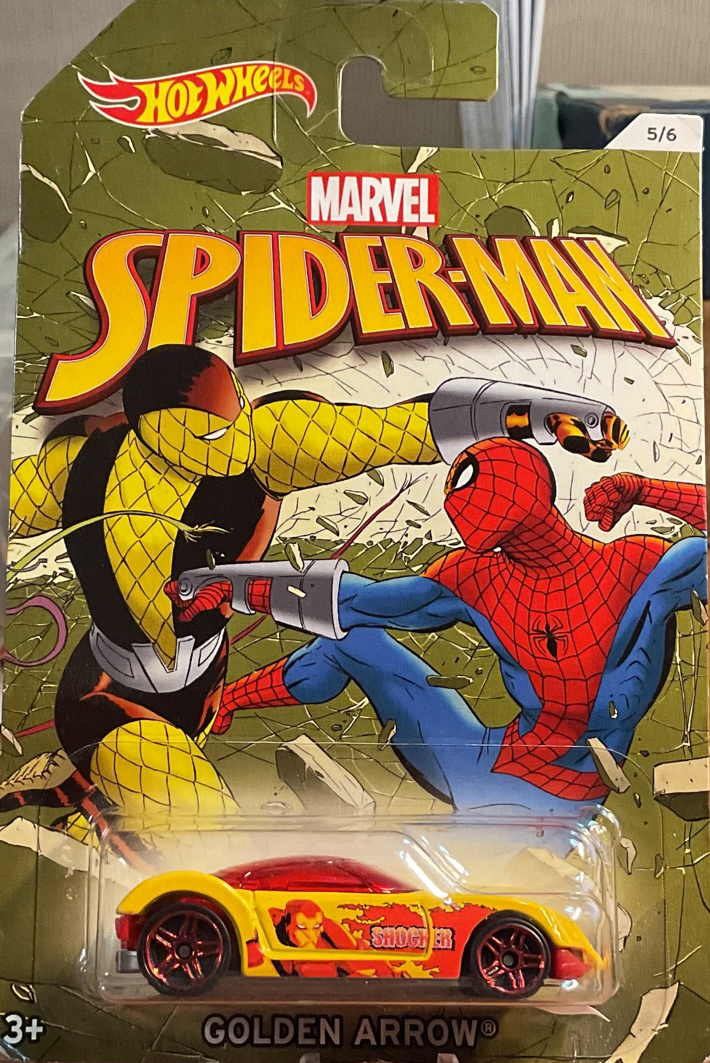 GOLDEN ARROW, SPIDERMAN, Hot Wheels Toy Car, DWD19-0910, Store #TY069