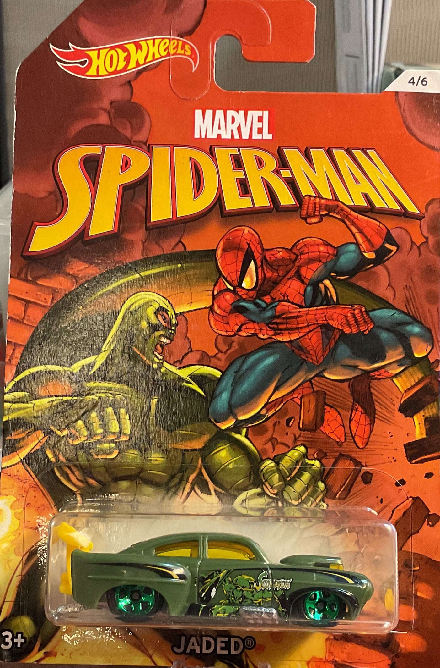 JADED, SPIDERMAN, Hot Wheels Toy Car, DWD21-0910, Store #TY070