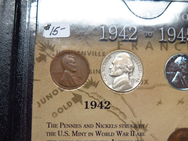 Pennies and Nickels During WWII Set. Store