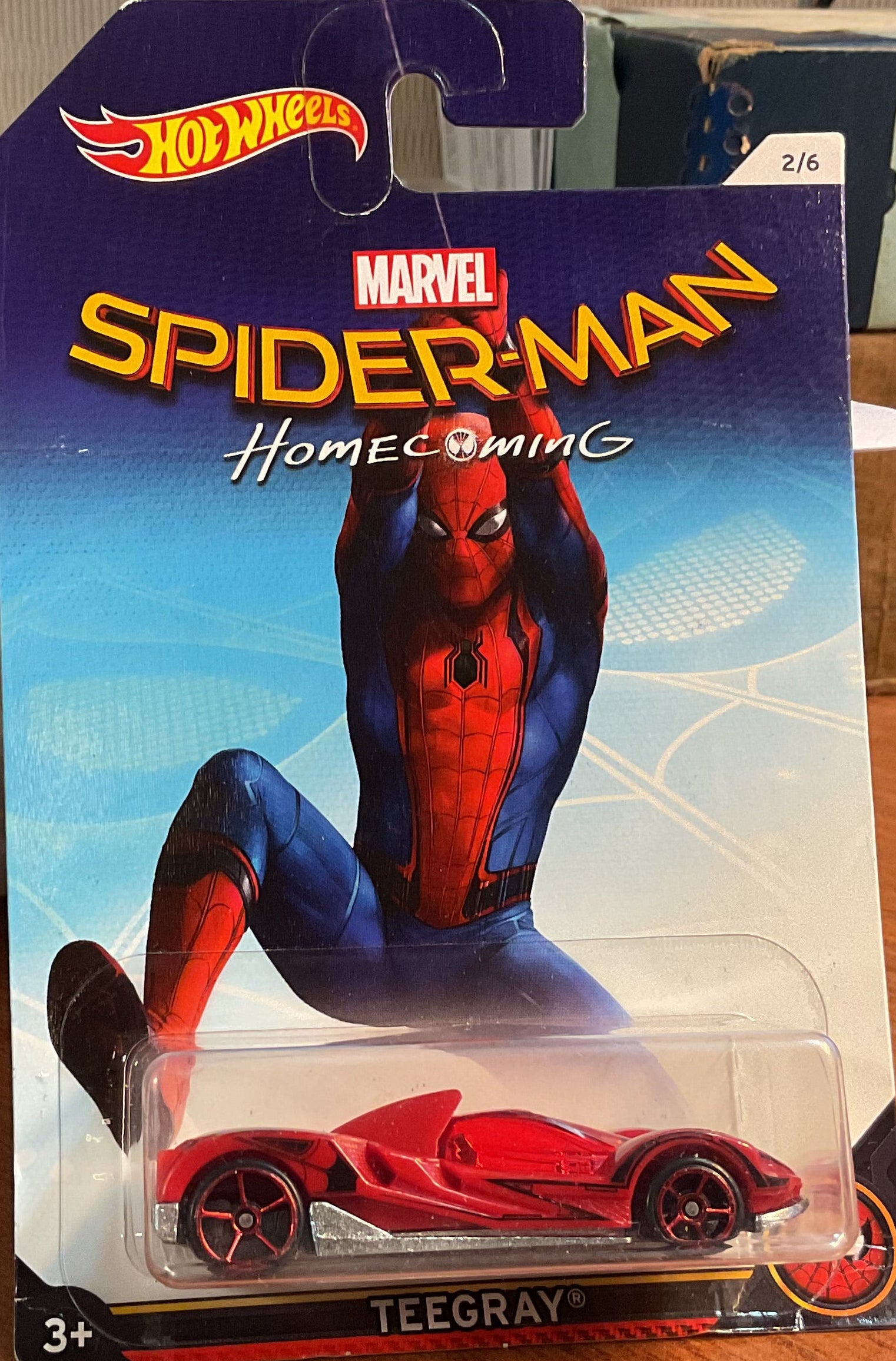 TEEGRAY, SPIDERMAN, Hot Wheels Toy Car, DWD18-0910, Store #TY072