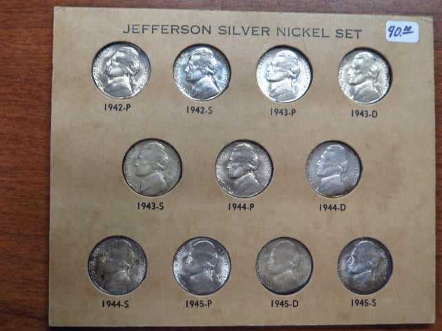 Jeffferson Silver Nickel Set. Store
