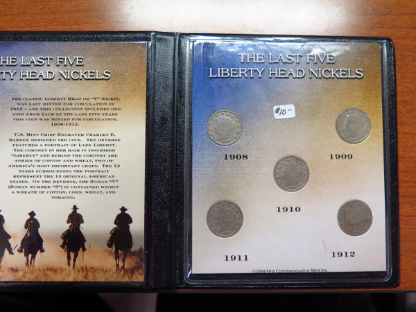 The Last Five Liberty Head Nickels Set. Store # 12534