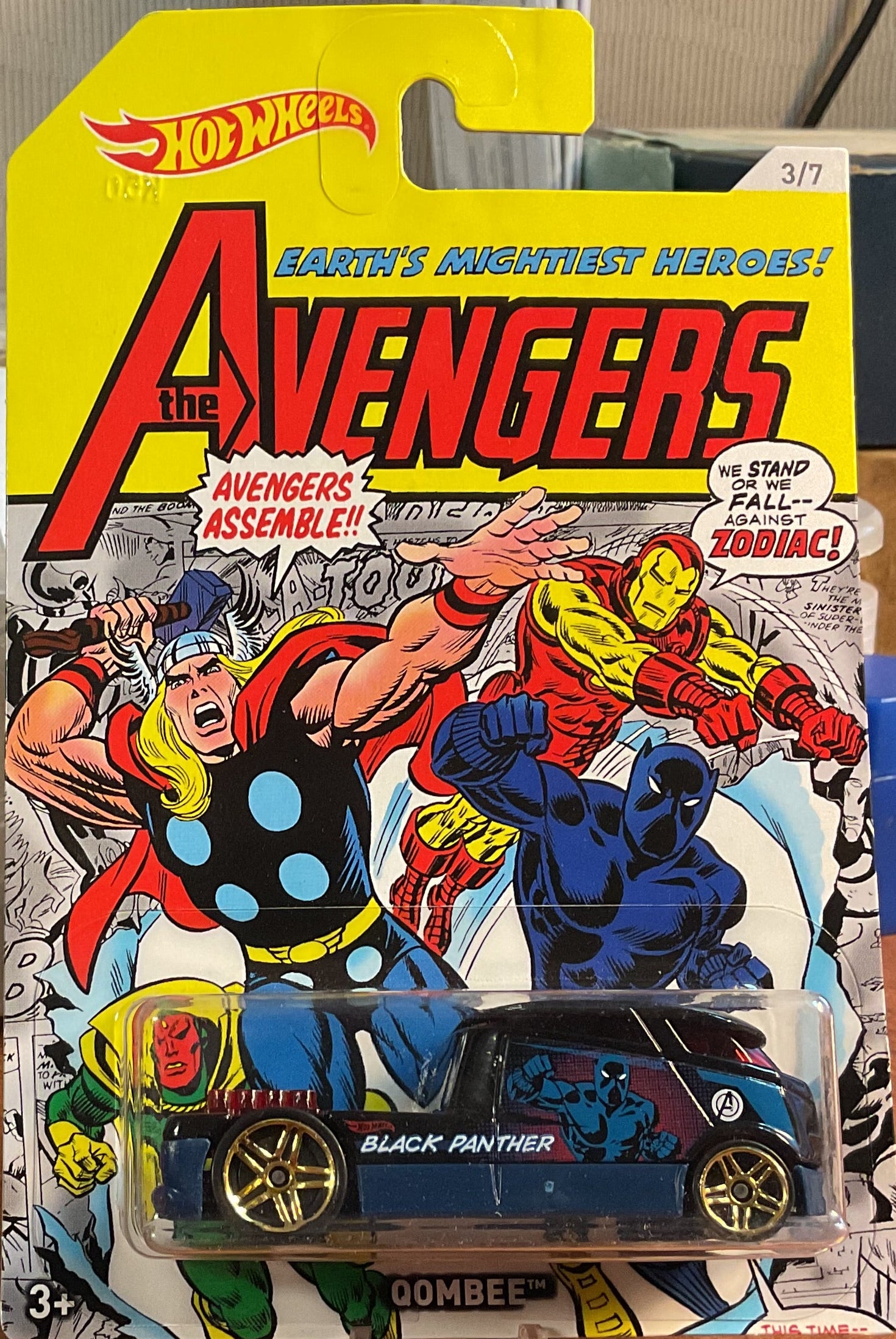 QOMBEE, THE AVENGERS, Hot Wheels Toy Car, FKD55-0910, Store #TY085