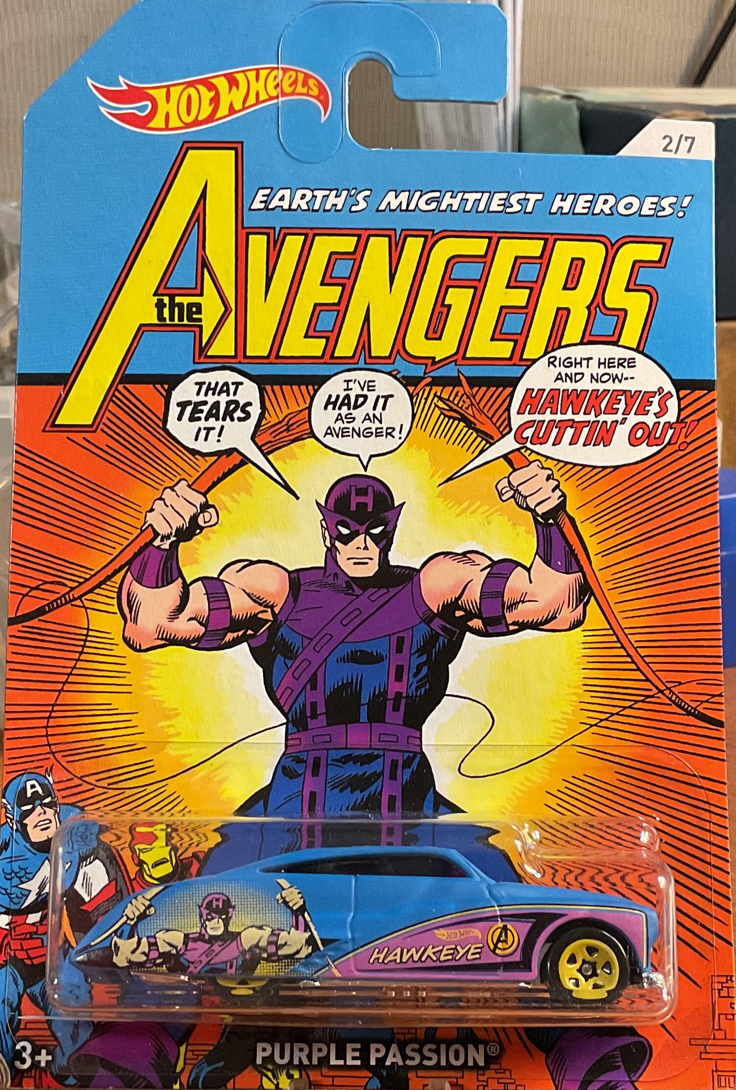 PURPLE PASSION, THE AVENGERS, Hot Wheels Toy Car, FKD51-0910, Store #TY089