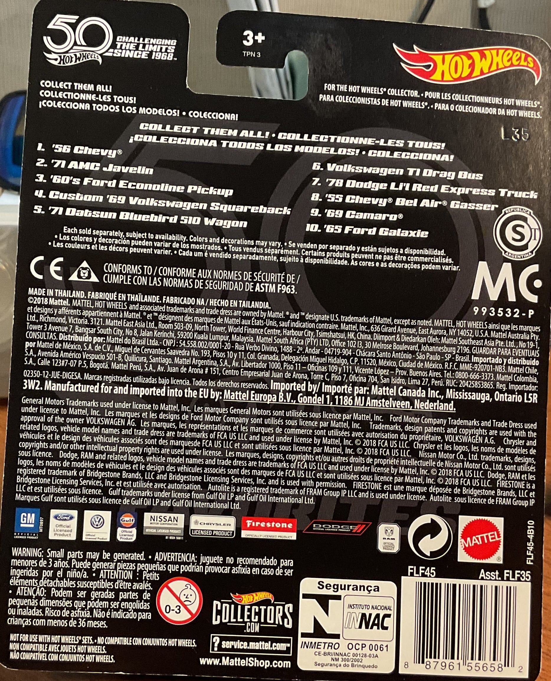 '65 FORD GALAXIE, 50TH ANNIVERSERY, Hot Wheels Toy Car, Store #TY092