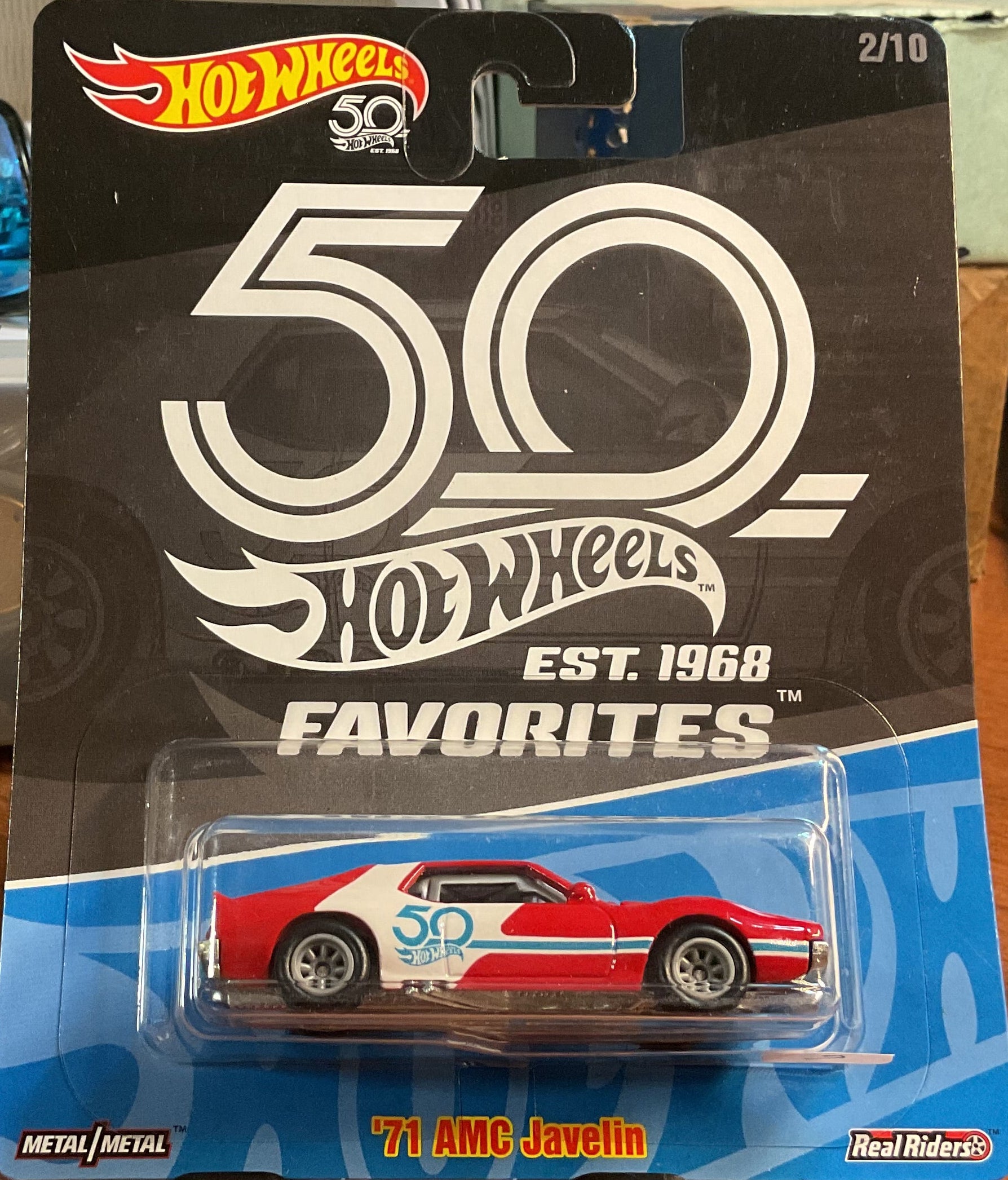 '71 AMC JAVELIN, 50TH ANNIVERSERY, Hot Wheels Toy Car, FLF37-4B10, Store #TY097
