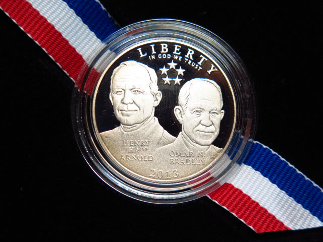 2013-P 5- Star Generals Proof Silver Dollar Commemorative, Original Government Package, Store