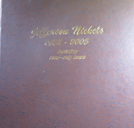 Dansco Album, Jefferson Nickels, Used.