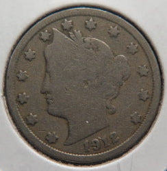 1912 Liberty Nickel, Affordable Circulated Coin. Store #NL244