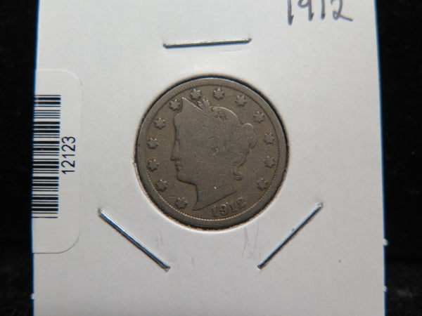 1912 Liberty Nickel, Affordable Circulated Coin. Store #12123