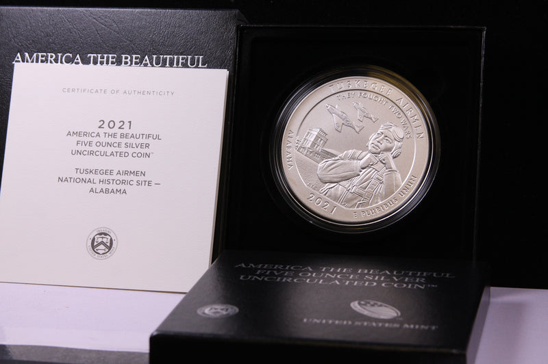 2021 Tuskegee Airman National Historic Site. 5 Troy Ounce Silver Quarter. Store Sale