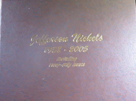 Dansco Album, Jefferson Nickels, Used.