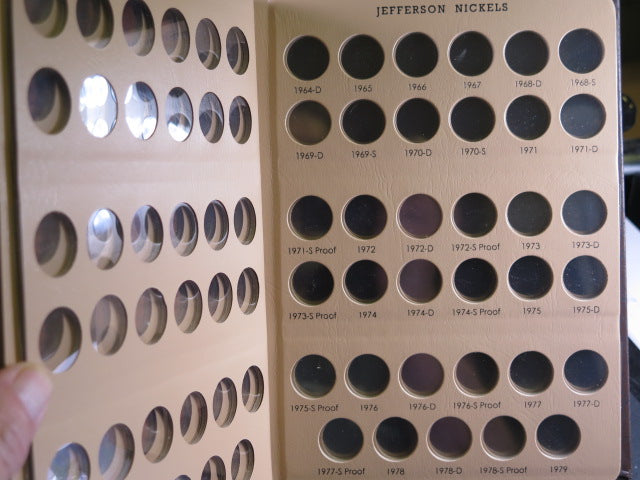 Dansco Album, Jefferson Nickels, Used.