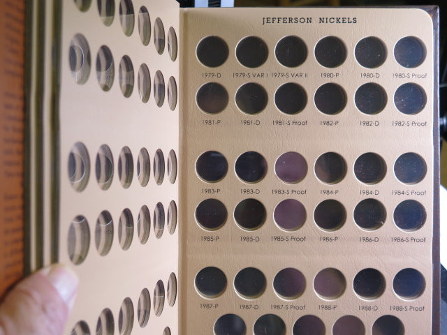 Dansco Album, Jefferson Nickels, Used.