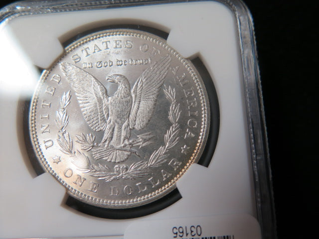 1887 Morgan Silver Dollar, NGC Graded MS 63.  Store