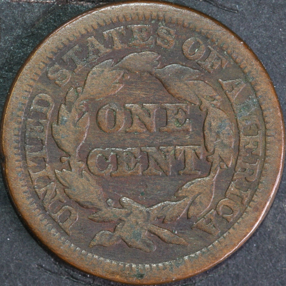 1846 Braided Hair Large Cent, Very Good Circulated Coin, Store #14528