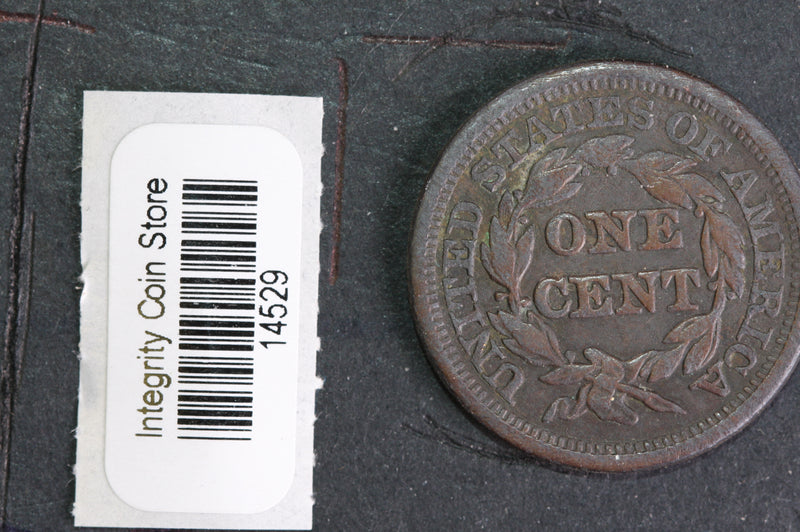 1846  Large Cent, Affordable Circulated Coin, Store Sale