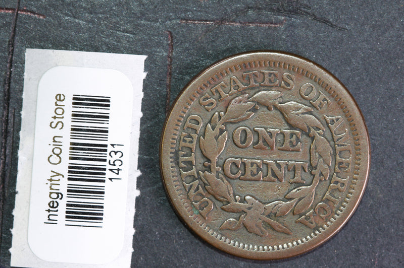 1846  Large Cent, Affordable Circulated Coin, Store Sale
