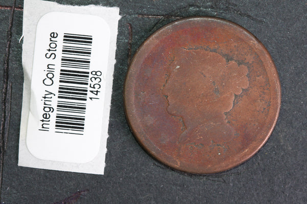 1848 Large Cent, Affordable Circulated Coin, Store Sale #14538