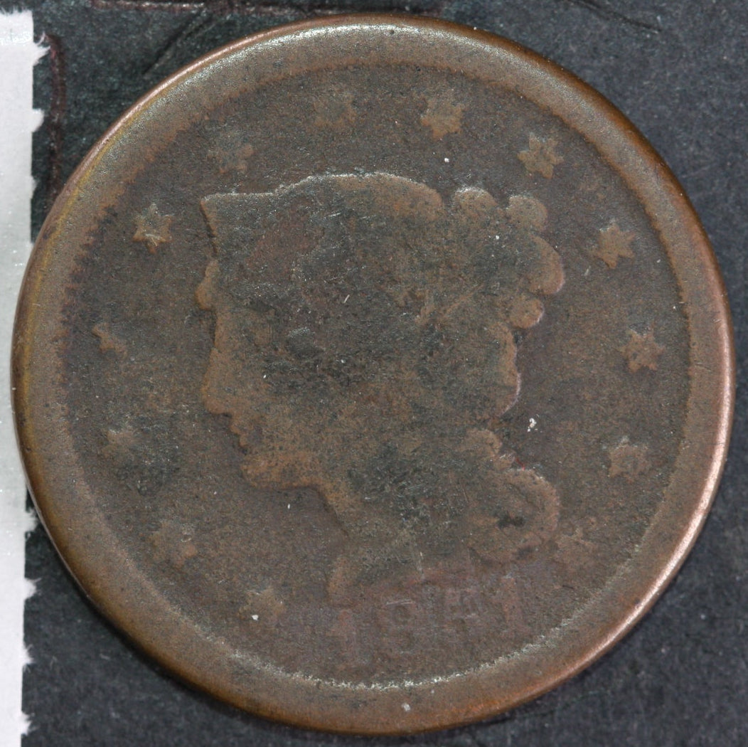 1851 Large Cent, Affordable Circulated Coin, Store Sale #CT1403