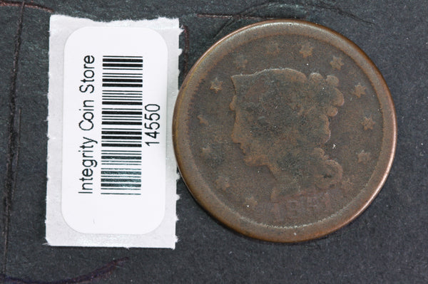 1851 Large Cent, Affordable Circulated Coin, Store Sale #14550