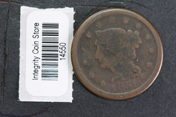 851 Large Cent, Affordable Circulated Coin, Store Sale #14550