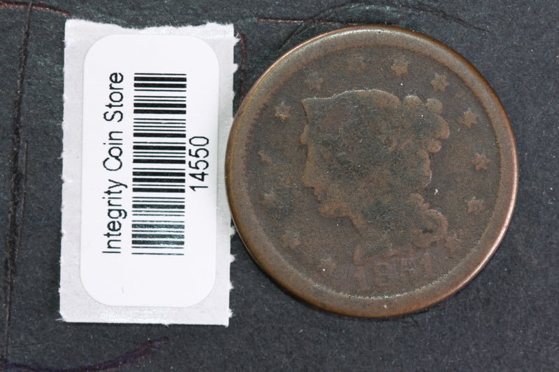1851 Large Cent, Affordable Circulated Coin, Store Sale